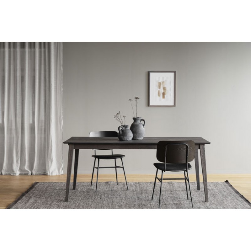 ROWICO FILIPPA DINING TABLE DARK BROWN